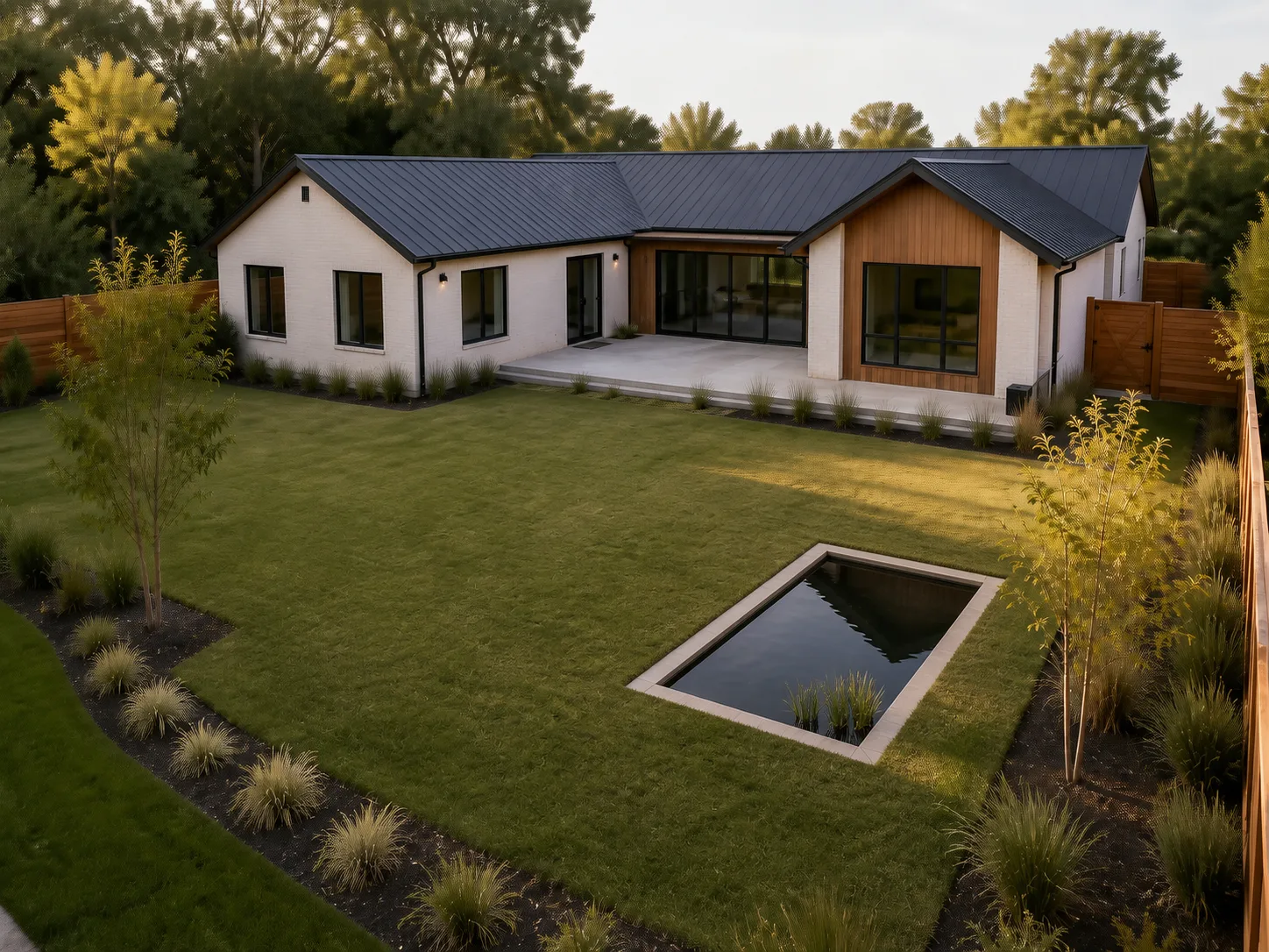 Ornamental pond — Rendered