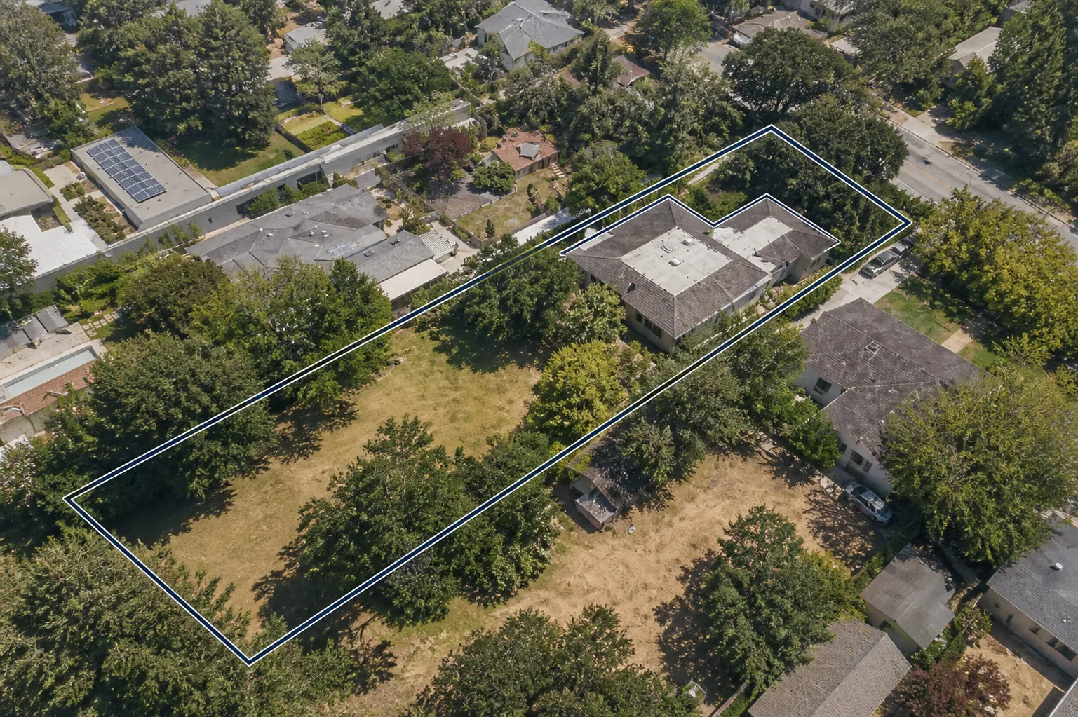 House and rear-yard aerial
